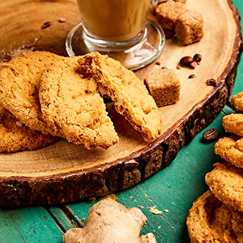 Josh & Jim's Ginger Crunch Biscuits, 160g Drum | Traditional British Recipe | Suitable for Vegetarians | Fantastic with Tea & Coffee | Delicious Sweet Treat | Quality Ingredients