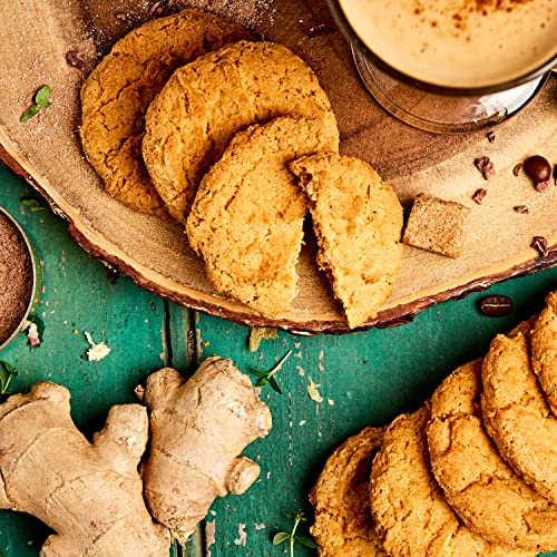 Josh & Jim's Ginger Crunch Biscuits, 160g Drum | Traditional British Recipe | Suitable for Vegetarians | Fantastic with Tea & Coffee | Delicious Sweet Treat | Quality Ingredients
