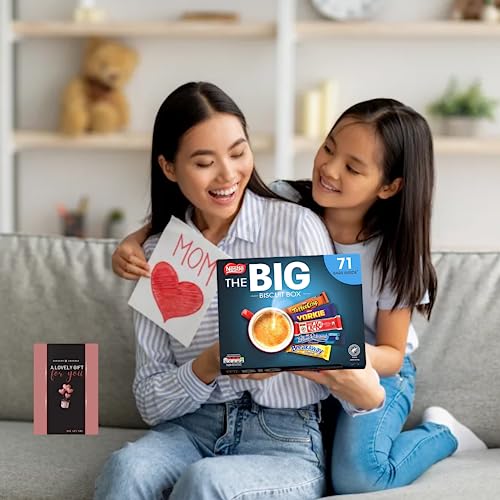 Nestle Lunchbox Snacks - The Big Biscuit Box Of Chocolate Bars Multipack With Cards- Individually Wrapped Sweets Multipack For Fathers Day, Birthday, Thank You Sweets, Christmas, Easter More
