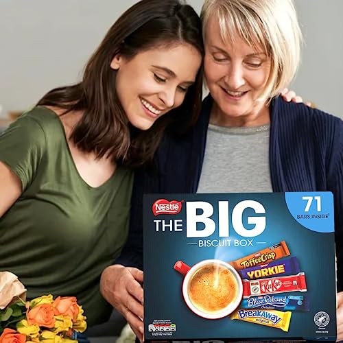 Nestle Lunchbox Snacks - The Big Biscuit Box Of Chocolate Bars Multipack With Cards- Individually Wrapped Sweets Multipack For Fathers Day, Birthday, Thank You Sweets, Christmas, Easter More