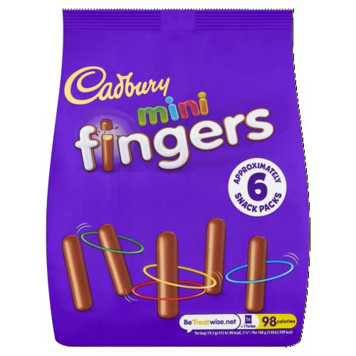 Cadbury Mini Fingers Biscuits Bag, 6 x 19.3g