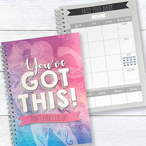 Food Diary Slimming World Compatible | Diet Planner | SW Log Journal | Motivational Personal Weight Loss Book - Pink