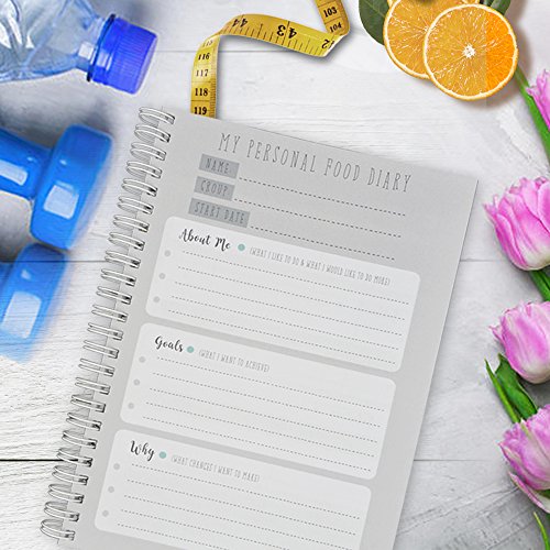 Food Diary Slimming World Compatible | Diet Planner | SW Log Journal | Motivational Personal Weight Loss Book - Pink