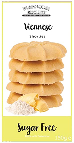 Farmhouse Biscuits Sugar Free Bundle | Pack of 3 | Chocolate Chip Cookies 150g x 1, Viennese Shorties 150g x 1, Oat Crunch Cookies 150g x 1