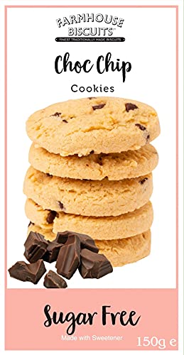Farmhouse Biscuits Sugar Free Bundle | Pack of 3 | Chocolate Chip Cookies 150g x 1, Viennese Shorties 150g x 1, Oat Crunch Cookies 150g x 1