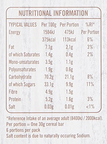 Jordans Frusli Cereal Bars, Blueberry, 6 x 30g