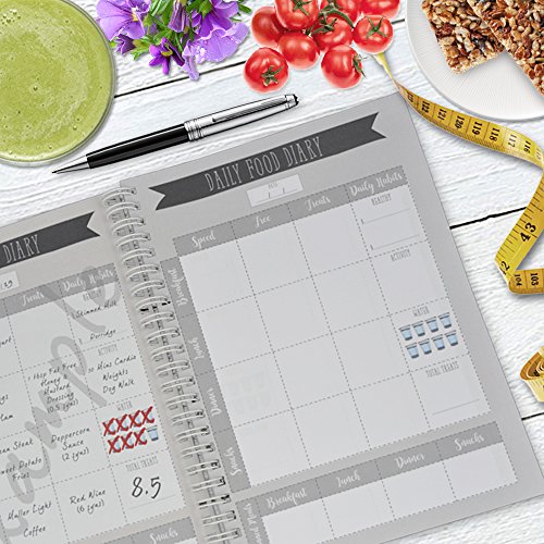 Food Diary Slimming World Compatible | Diet Planner | SW Log Journal | Motivational Personal Weight Loss Book - Pink