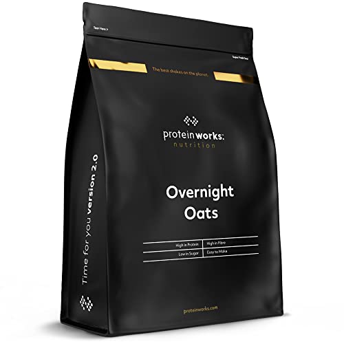 Protein Works - Overnight Oats | High Protein Breakfast | Low Sugar Snack | Low GI Oats | Caramel Latte | 500 g