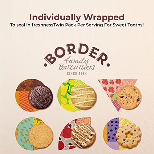 Border Biscuits Mini Pack, Delicious Crunch, Assorted Butterscotch+Viennese Whirls+Golden Oat Crumble+Chocolate Biscuits, Individually Wrapped Cookies, Luxury Mini Box Gift 48 Multipack BY DIRECT MART