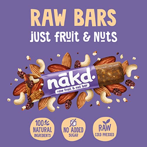 Nakd Almond Macaroon Fruit, Nut & Bar - Healthy Snack - Vegan - Gluten Free, 4 x 34g