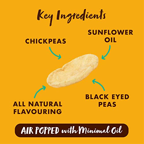 BEPPS Snacks - Popped Chips (70g) | Vegan, Gluten Free, Low Calories (86kcal/serving), Plant-based Source of Protein & Fibre, Dairy free, Non-GMO, Healthy Crisps UK (Vegan Cheese, 70g (Pack of 8))