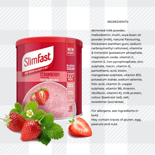 AETN Creations 7 Day Starter Kit Berry Edition Weight Loss Diet Pack with Slimfast Strawberry Powder Shake, Meal Replacement Bars, Snack Bags and Bars