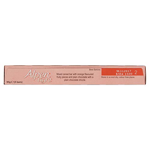 Alpen Light Jaffa Cake Bars, 95 g (Pack of 5)