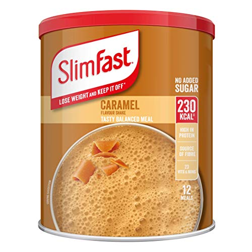 SlimFast Meal Shake, Caramel Flavour, New Recipe, 12 Servings, Lose Weight and Keep It Off, Packaging May Vary