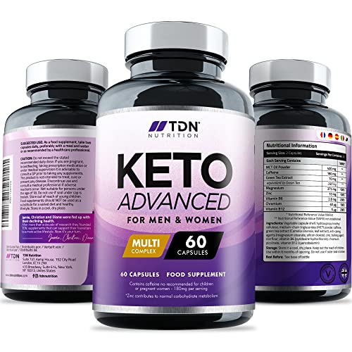 Keto Diet Pills for Men & Women - 1 Month Supply - Vitamins and Minerals - Formulated in The UK - Vegan - Contributes to Fatty Acid & Carb Metabolism