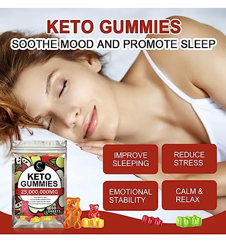 Keto Gummies for Weight & Fat Loss, Belly Fat Loss - 60 High Strength Enter into Ketosis and Lose Weight Fast with Keto Gummy Bears!