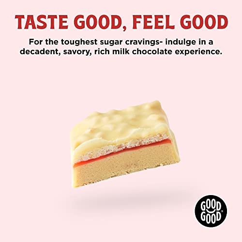 GOOD GOOD Krunchy Keto Bar Raspberry Cheesecake - No Added Sugar - High Fibre Low Carb Protein Bar - Suitable for Diabetics & Sugar Intolerant Individuals (15x35g)