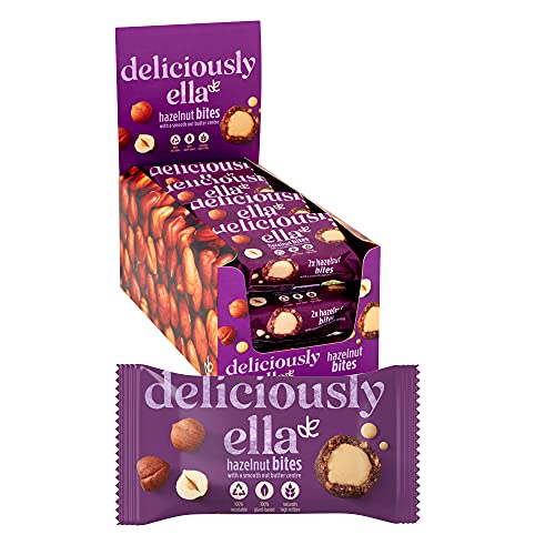 Deliciously Ella - Hazelnut Nut Butter Balls, Gluten-Free, Vegan Friendly, Healthy Snack, 36g (12 Packs)