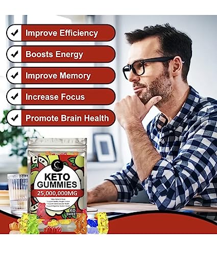 Keto Gummies for Weight & Fat Loss, Belly Fat Loss - 60 High Strength Enter into Ketosis and Lose Weight Fast with Keto Gummy Bears!