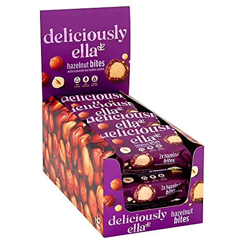 Deliciously Ella - Hazelnut Nut Butter Balls, Gluten-Free, Vegan Friendly, Healthy Snack, 36g (12 Packs)