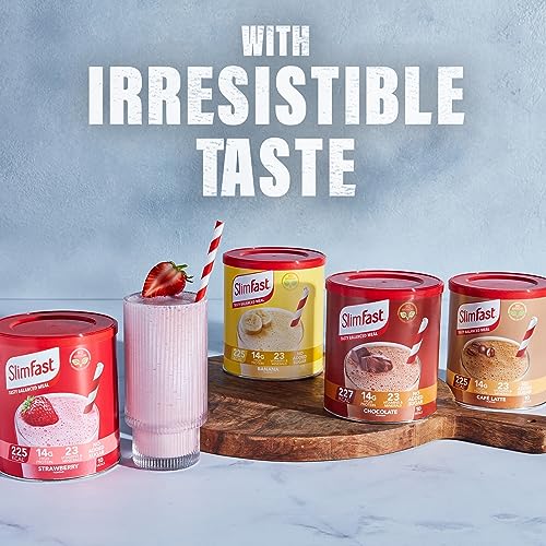 SlimFast Variety Shakes Sachet Assorted Box, Tasty Shakes for Balanced Diet, Chocolate, Strawberry, Vanilla and Banana Flavours,, 10 Count (Pack of 3)