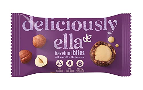 Deliciously Ella - Hazelnut Nut Butter Balls, Gluten-Free, Vegan Friendly, Healthy Snack, 36g (12 Packs)