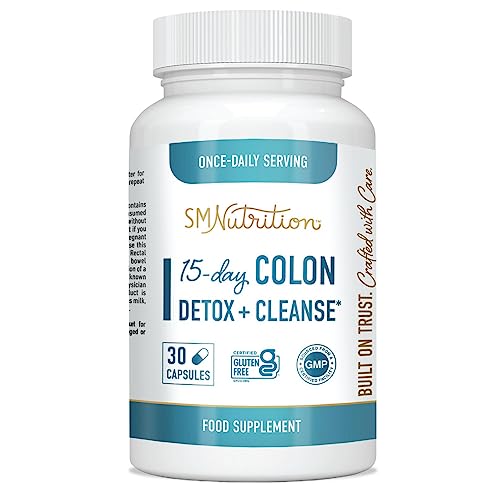 15 Day Colon Detox & Cleanse | Supports Constipation Relief & Bloating with Probiotics | Herbal Laxatives for Regularity & Gut Health Support* | Gluten-Free, Third-Party Tested | 30 Capsules