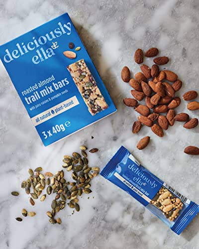 Deliciously Ella - Trail Mix Bar, Gluten-Free, Vegan Friendly, Healthy Snack 40g (12 bars) (Almond)