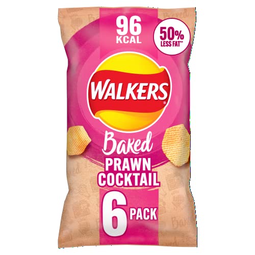 Walkers Oven Baked Prawn Cocktail Crisps 6 x 22g