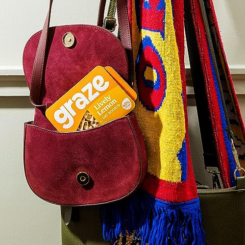 Graze Lively Lemon Oat Flapjacks, Vegetarian Healthy Snacks, High in Fibre, 3 Bars per Punnet, Whole Oats & Natural Flavours (9 x 53g Snacks)