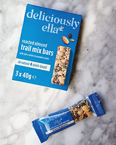 Deliciously Ella - Trail Mix Bar, Gluten-Free, Vegan Friendly, Healthy Snack 40g (12 bars) (Almond)