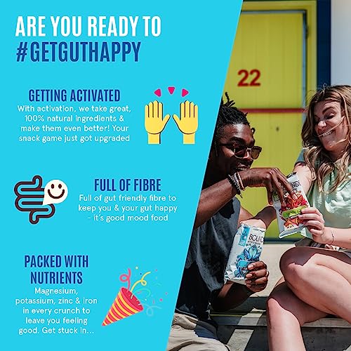 Boundless Activated Chips - Gut Health Vegan Crisps Multipack - Sea Salt & Cider Vinegar Crisps - Pea Protein Crisps - Gluten Free Snacks, Vegan Protein Snacks, Healthy Crisps Share Bag, 10 x 80g