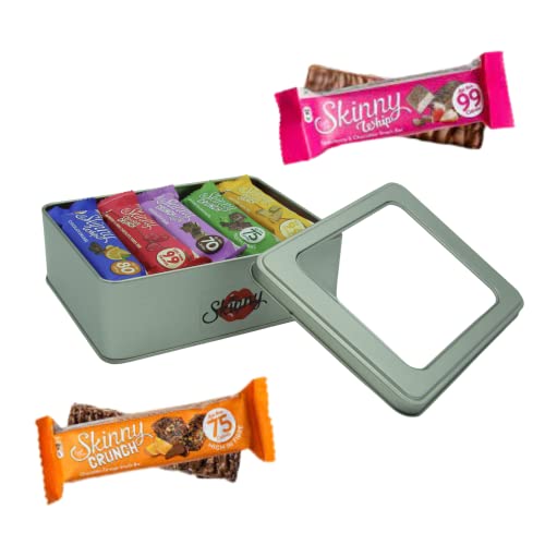 Skinny Bars Whip and Crunch x 15 - Mixed Flavoured Hamper - Low-Calorie Snack Under 100 Calories