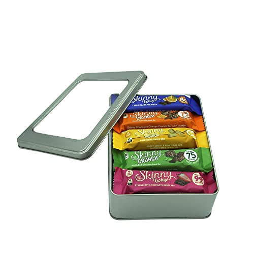 Skinny Bars Whip and Crunch x 15 - Mixed Flavoured Hamper - Low-Calorie Snack Under 100 Calories