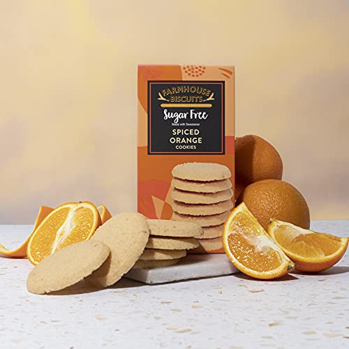Farmhouse Biscuits Sugar Free Cookies Collection - Chocolate Chip & Orange Cookies, Coconut Cookies, Oat & Cranberry and Spiced Orange Cookies