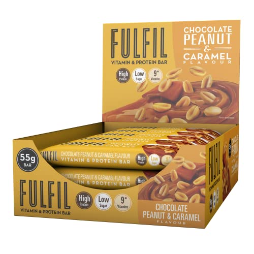 Fulfil Vitamin and Protein Chocolate Peanut & Caramel Flavour 20 g Protein Bar, 15 x 55 g