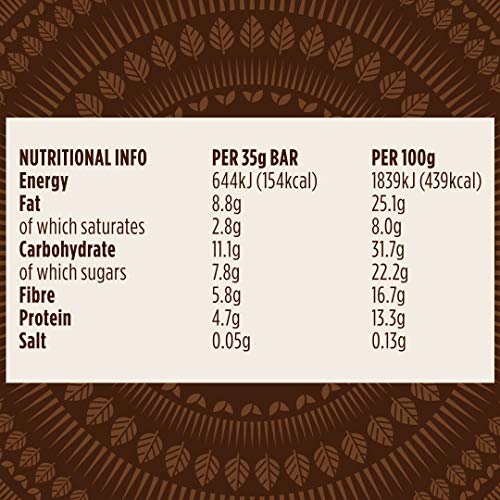 Pulsin - Peanut Choc Chip High Fibre Brownie - 18 x 35g - 5.8g Fibre, 4.7g Protein, 154 Kcals Per Serving - Gluten Free, Palm Oil Free & Dairy Free Bars