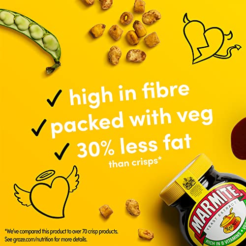 Graze - Healthy snacks - Marmite snacks - 30% less fat than crisps multipack - 18 bags