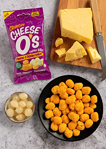 Cheese O's Crunchy Puffed Cheese Bites; multipack 10x25g bags (Pickled Onion)