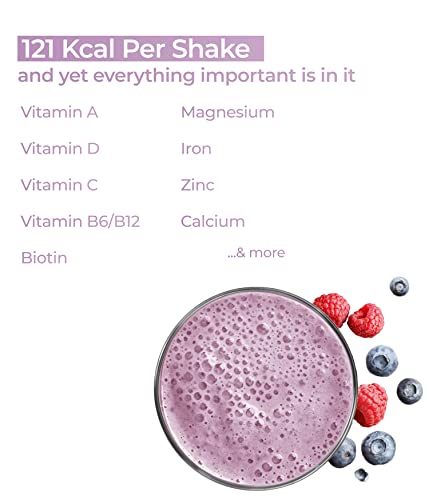 NUPO Diet Shake Blueberry-Raspberry – Premium diet shakes for weight management I Clinically proved meal replacement shake for weight control I 12 Servings I Very Low-Calorie Diet, GMO Free