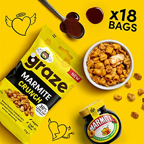 Graze - Healthy snacks - Marmite snacks - 30% less fat than crisps multipack - 18 bags