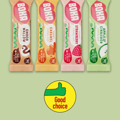 Boka Food - The Sweet One Mixed Flavour Pack of Cereal Bars | Pack of 16 x 30g Bars | Low in Sugar, Salt & Fats | High in Fibre | Vegan | Gluten Free| Breakfast Treat or Lunch Snack… (The Sweet One)