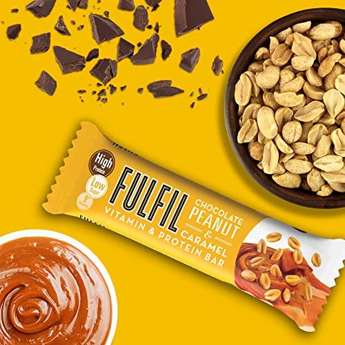 Fulfil Vitamin and Protein Chocolate Peanut & Caramel Flavour 20 g Protein Bar, 15 x 55 g