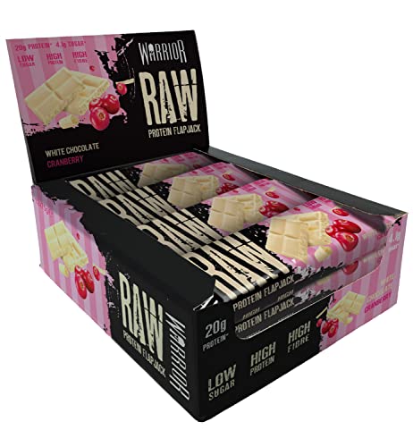 Warrior Raw Protein Flapjack White Chocolate Cranberry 12X75G