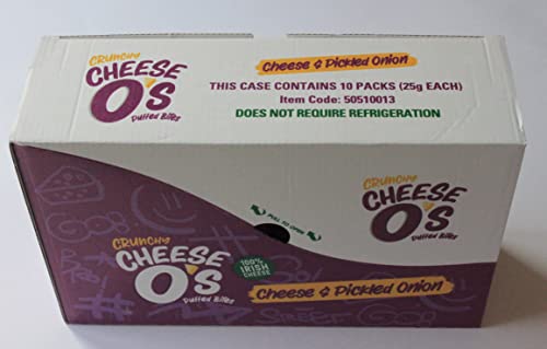 Cheese O's Crunchy Puffed Cheese Bites; multipack 10x25g bags (Pickled Onion)
