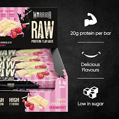 Warrior Raw Protein Flapjack White Chocolate Cranberry 12X75G
