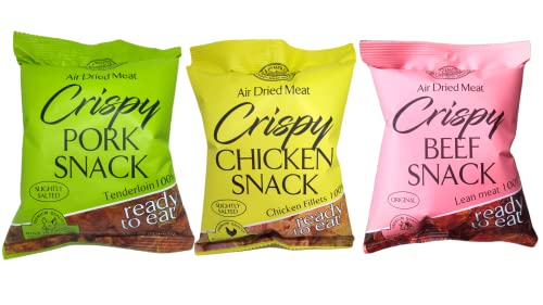 Meat Snacks - Low Carb Snacks - Great for Keto Diet - High Protein 85% - No Sugar - 100% Real Meat ( 6 bags x 25G)