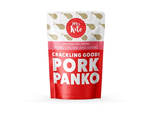 Pork Panko Breadcrumbs by Mrs. Keto – 0g Carb Pork Crackling Crumbs | High Protein, Gluten Free | Pork Crunch Coating for Fried Chicken | 250g