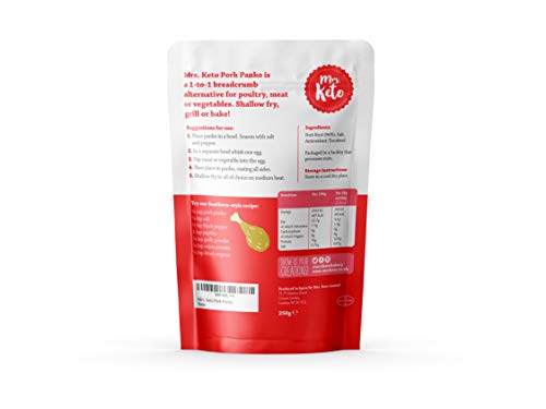 Pork Panko Breadcrumbs by Mrs. Keto – 0g Carb Pork Crackling Crumbs | High Protein, Gluten Free | Pork Crunch Coating for Fried Chicken | 250g