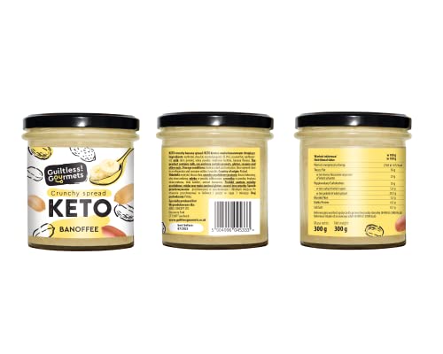 Guiltless Gourmets Bananas Keto Crunchie Spread 300g Low Carb & Keto Friendly, Keto Food, Keto Snacks, Healthy Snacks